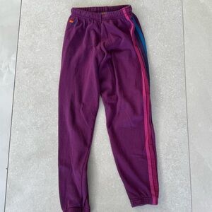 Aviator Nation Purple and Pink Kids Joggers